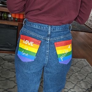 Hand Painted Pride Jeans